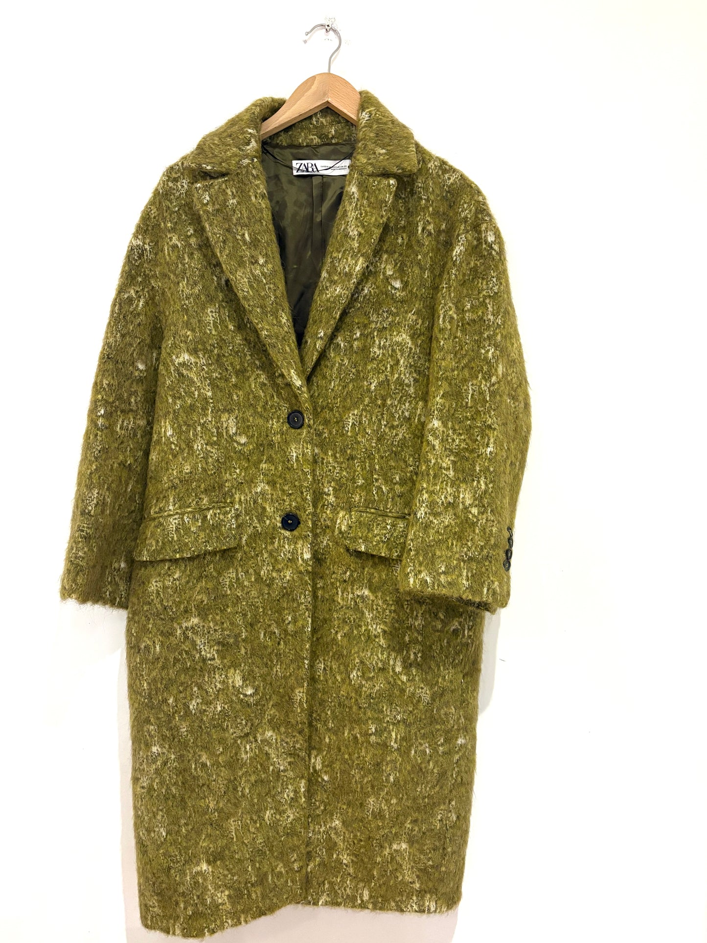 Zara Alpaca Green Coat