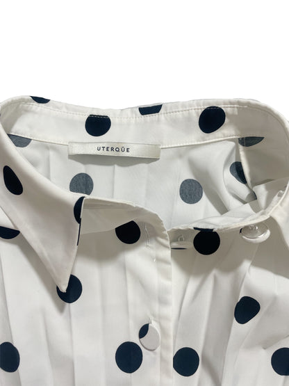 Uterique Polka Dot Pleated Blouse S image 3
