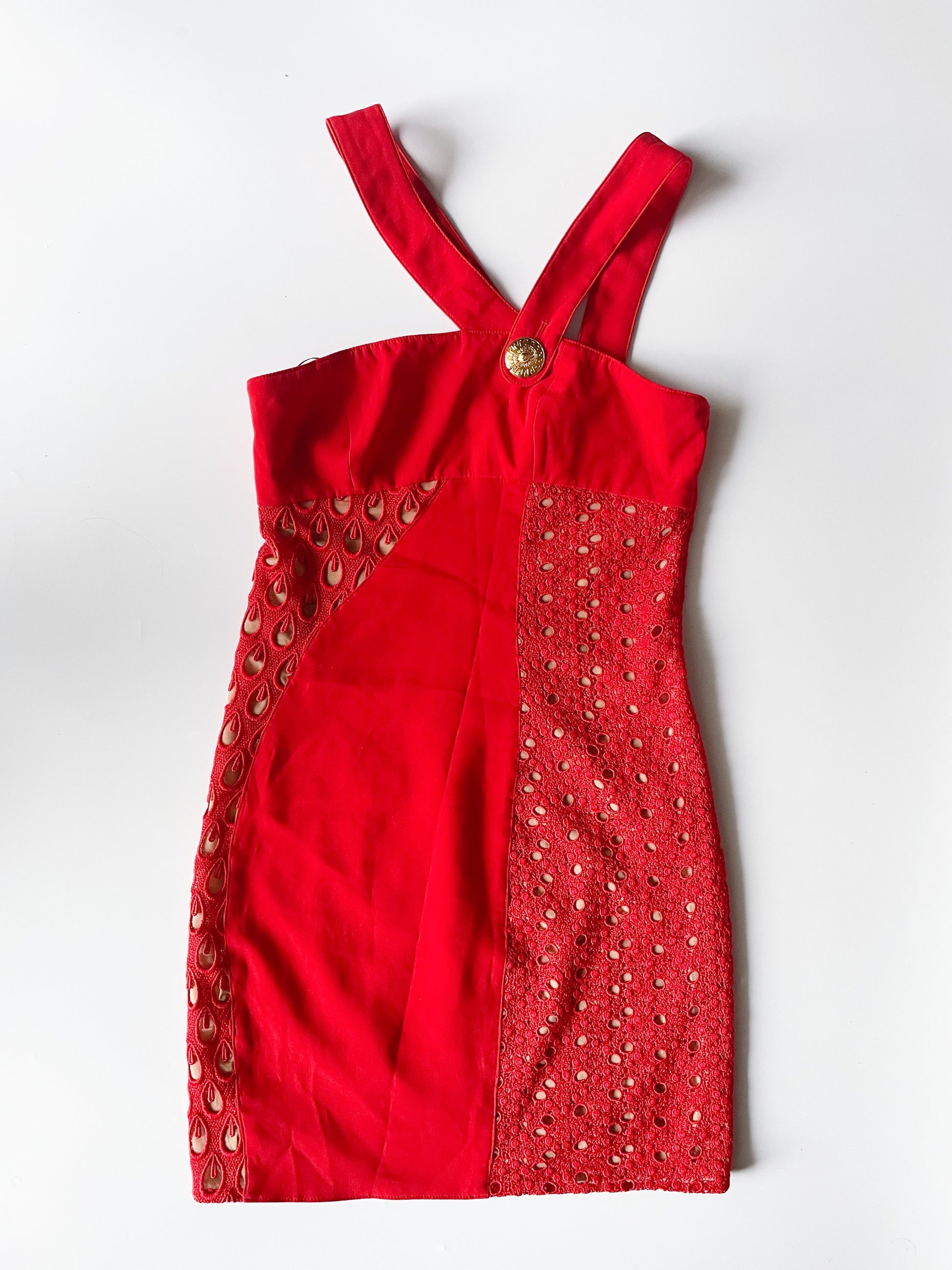 Versace x H&M Red Mini Dress UK 6 My Circular Wardrobe Versace x H&M Red Mini Dress UK 6 My Circular Wardrobe