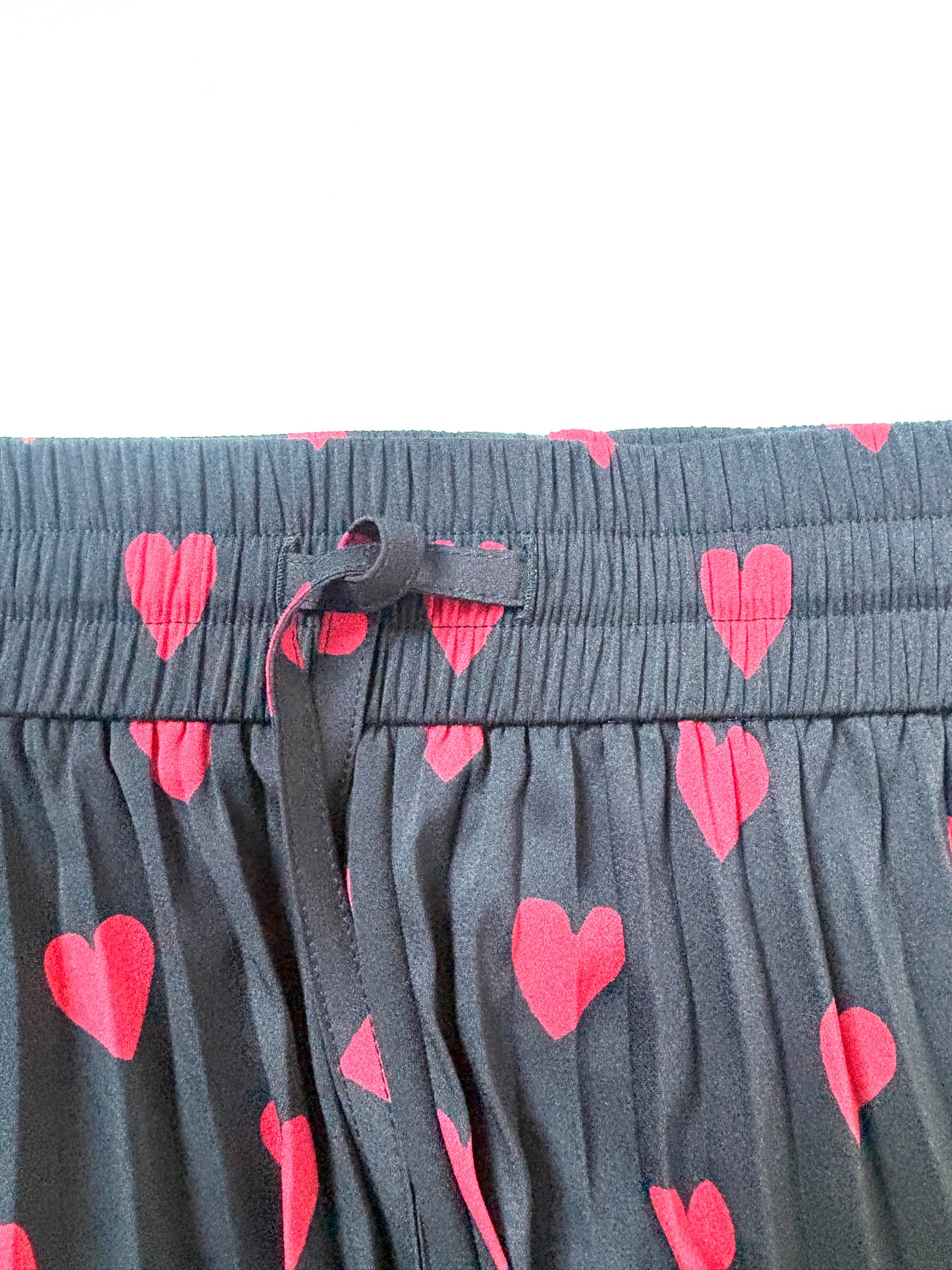 Red Valentino Heart Print Pleated Midi Skirt UK 8