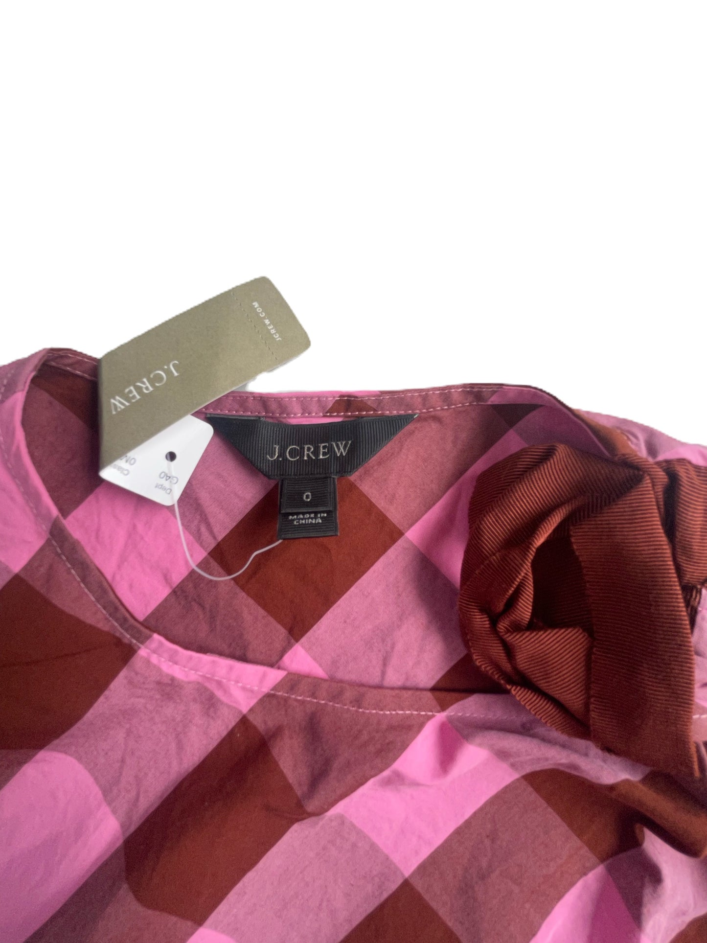 New with Tags J.Crew Check Cotton Blouse XS image 4
