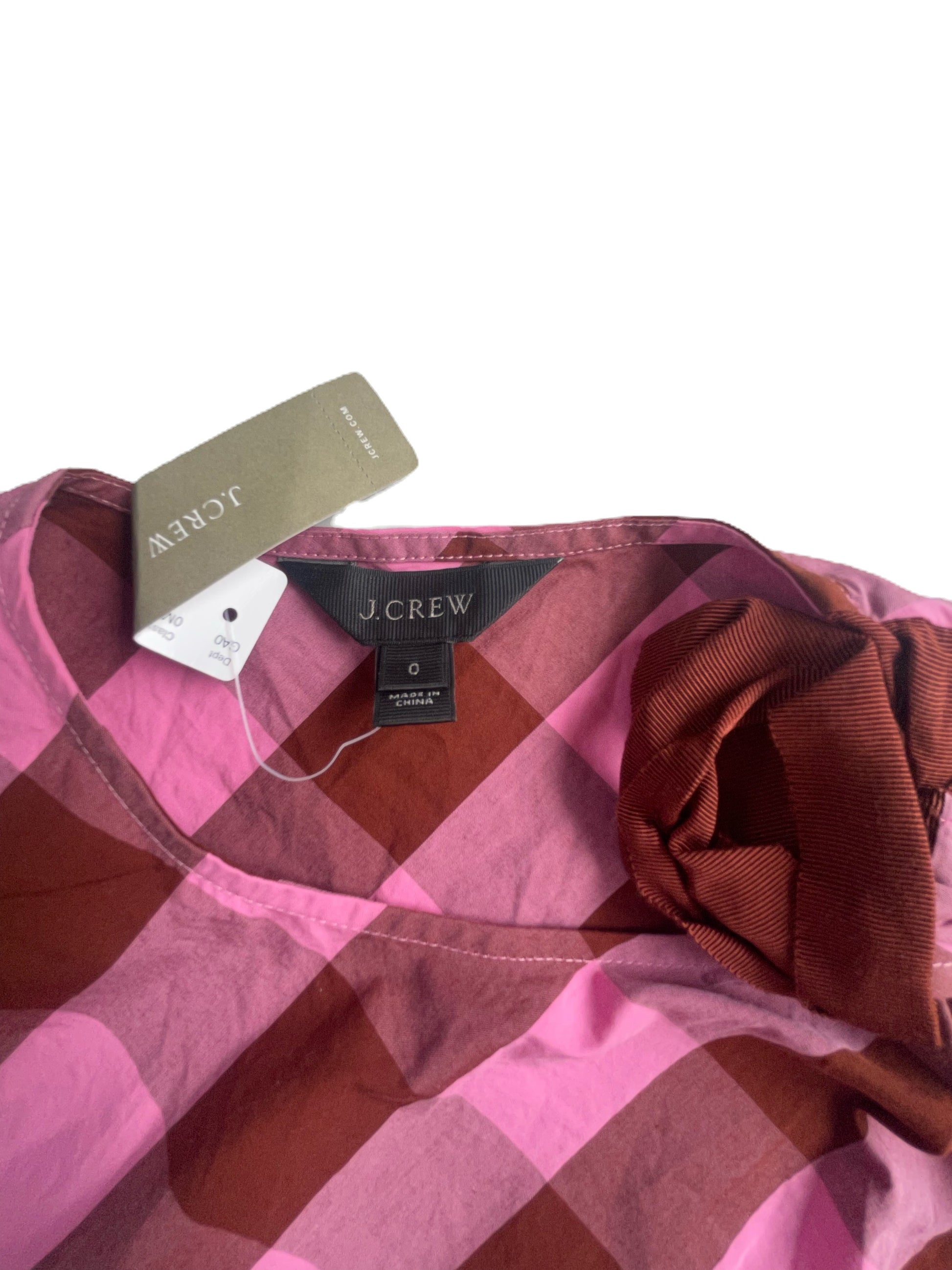 New with Tags J.Crew Check Cotton Blouse XS image 4