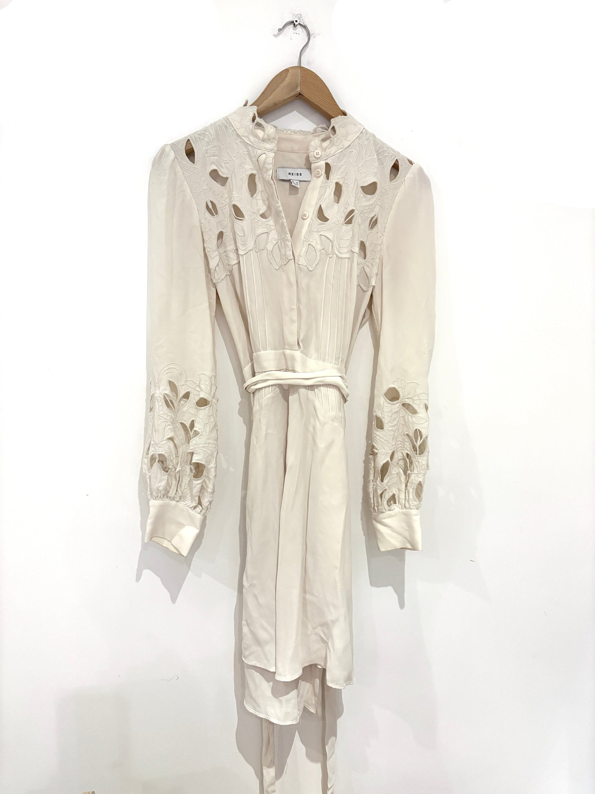 Reiss Clara Lace Cut Mini Dress