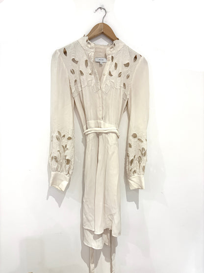 Reiss Clara Lace Cut Mini Dress