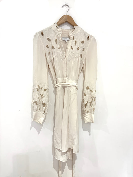 Reiss Clara Lace Cut Mini Dress