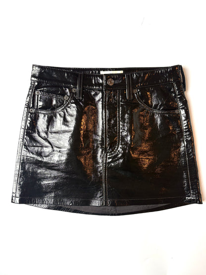 Agolde Liv Patent Leather Mini Skirt 