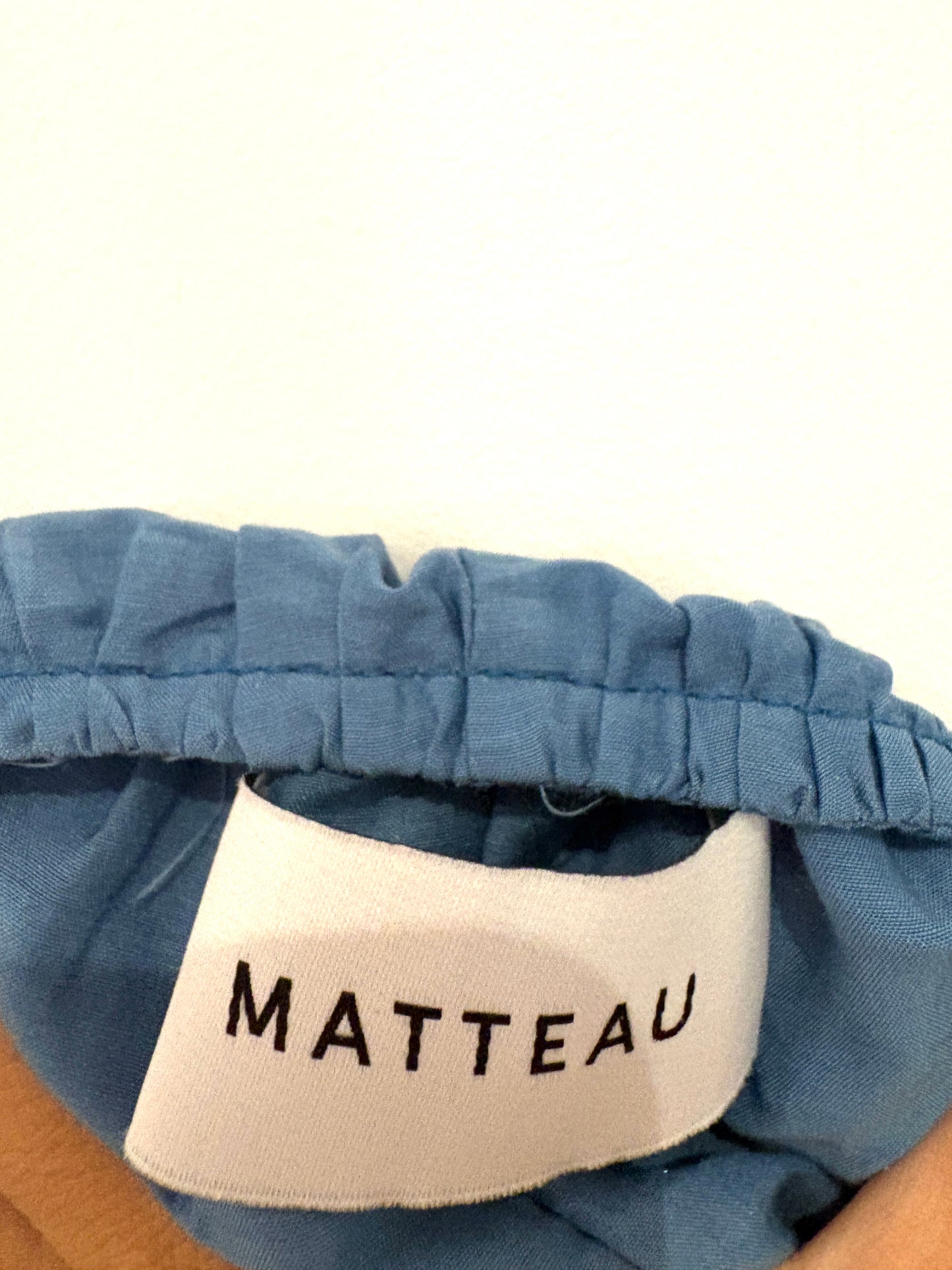 Matteau Blue Cotton and Silk Dress UK 10