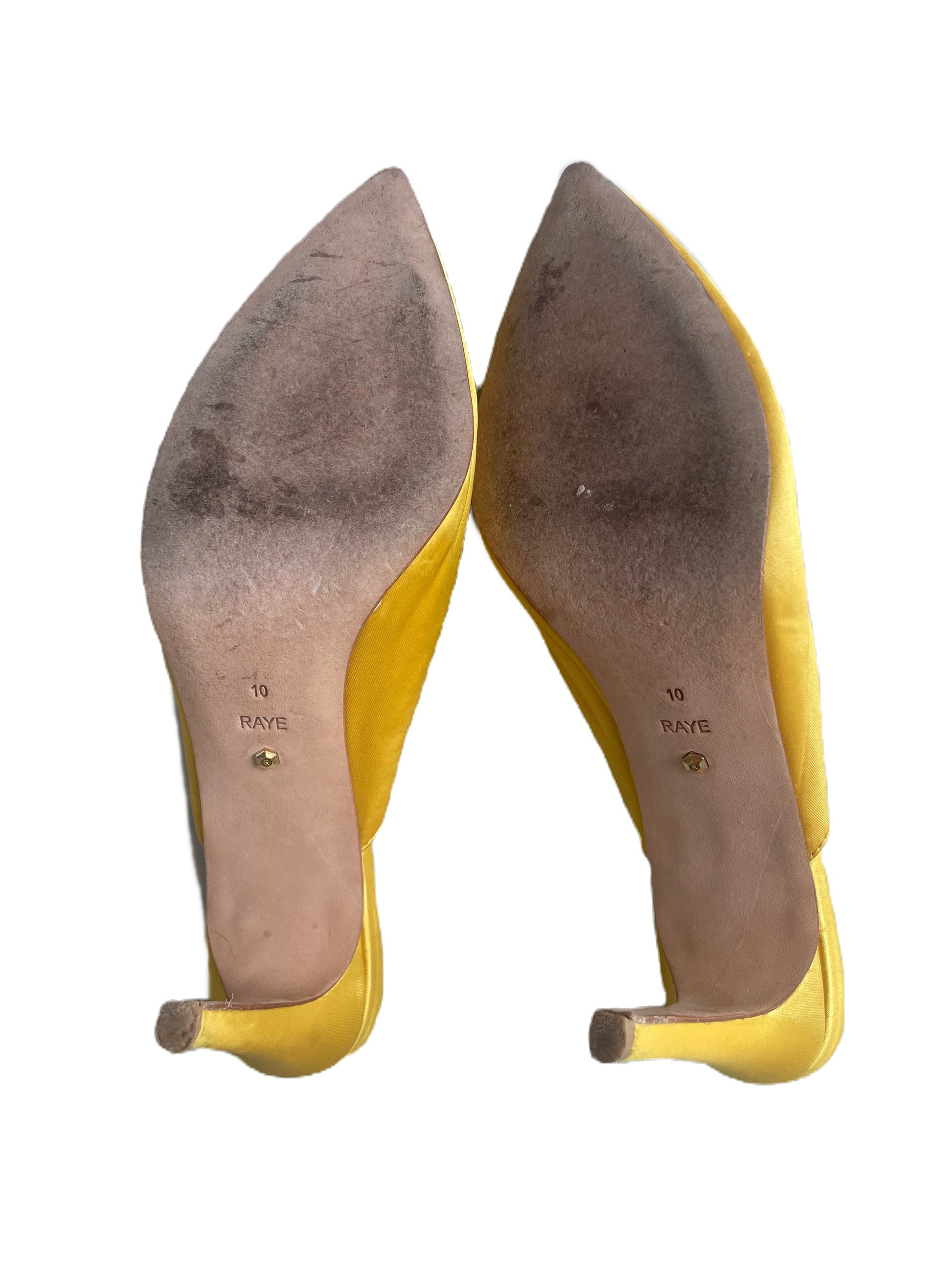 Raye Yellow Satin Mules image 2