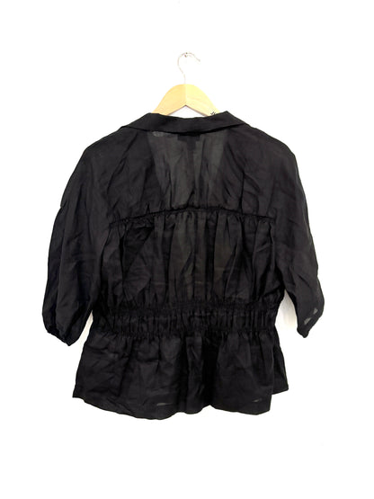 DKNY Peplum Linen Blouse UK 14