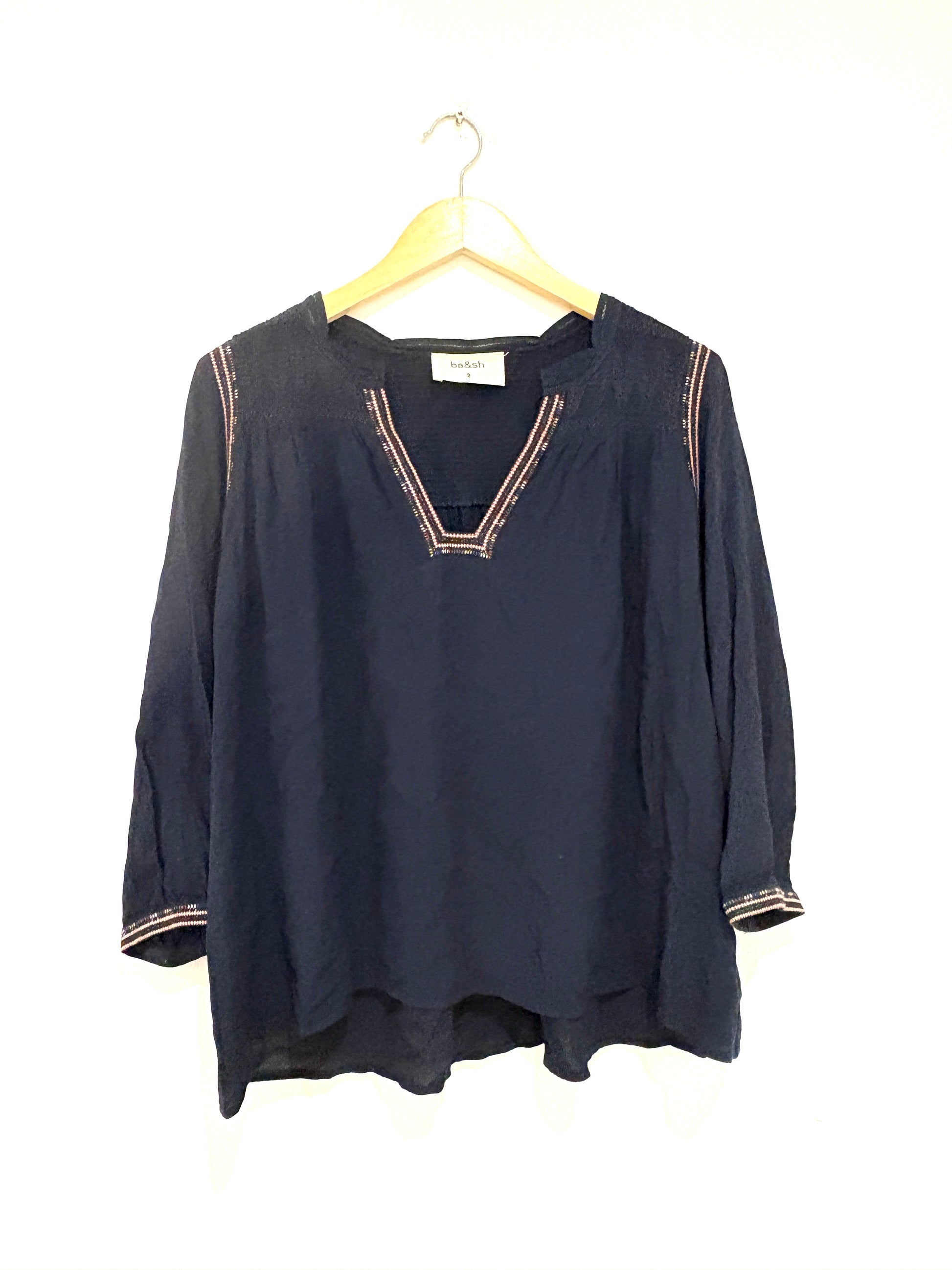 Ba&Sh navy boho top