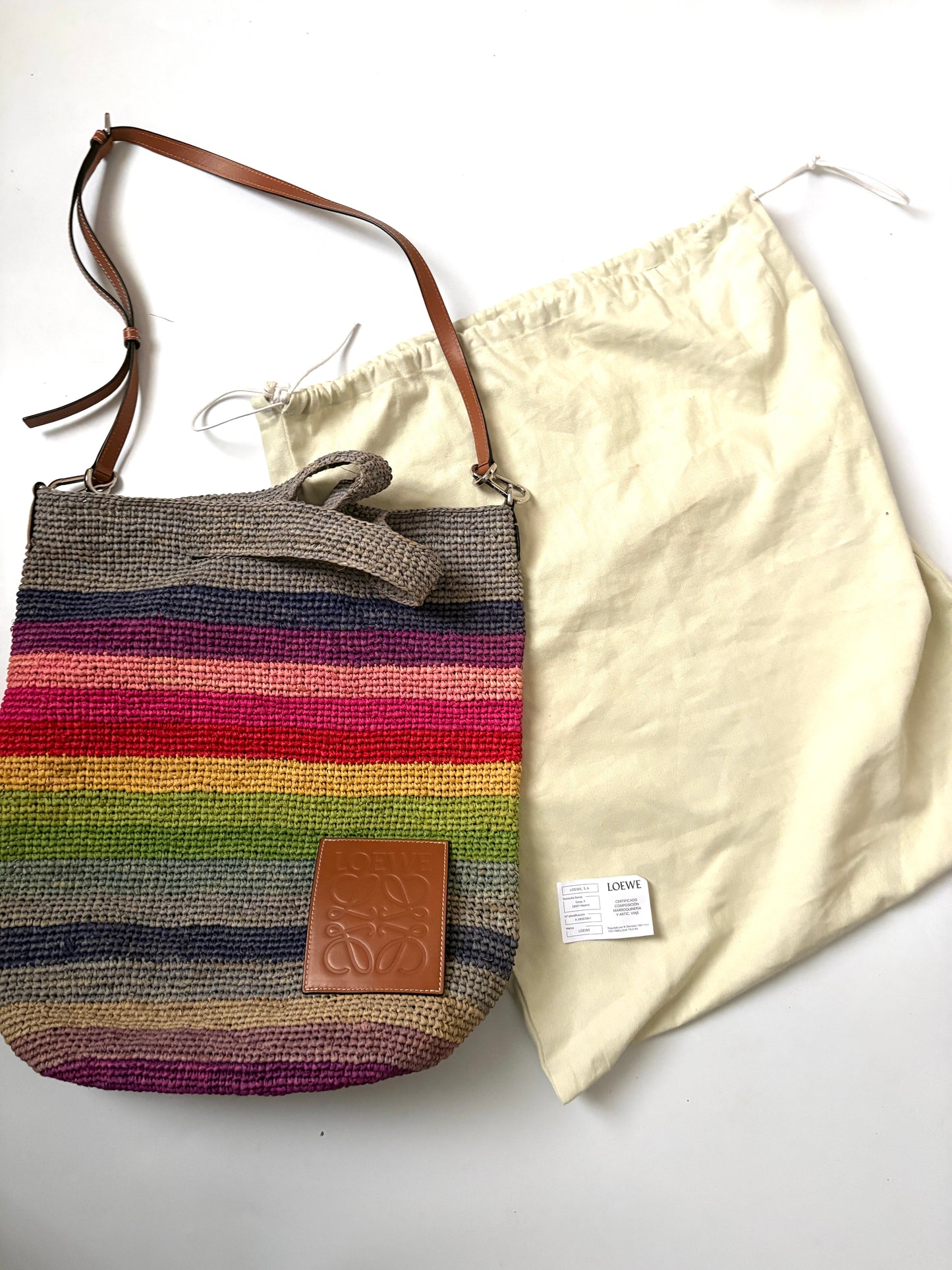 Loewe x Paula's Ibiza Rainbow Beach Bag