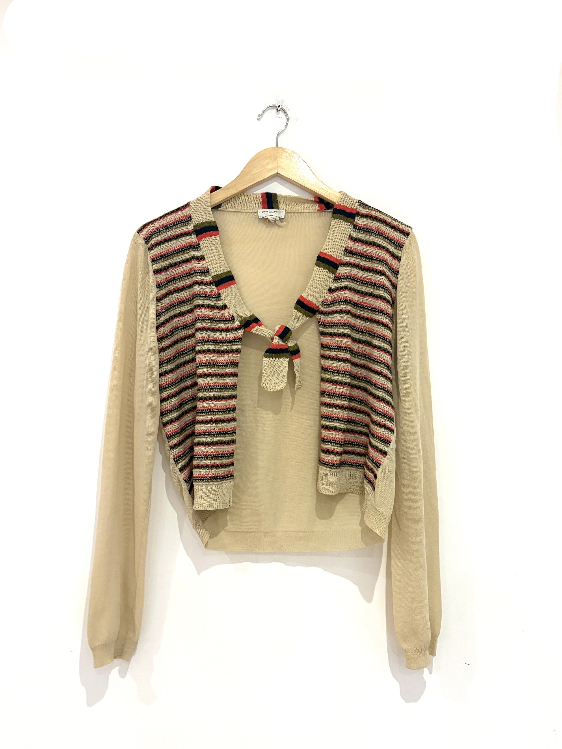 Dries Van Noten Tie Front Cardigan