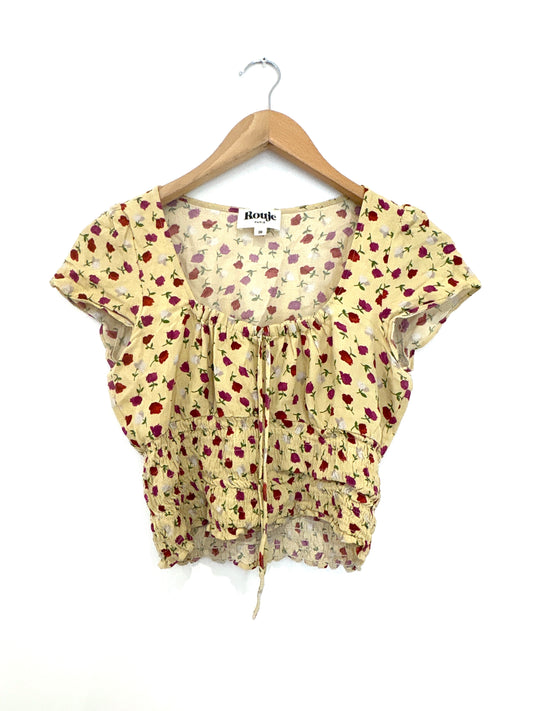 Rouje Danae floral yellow top 