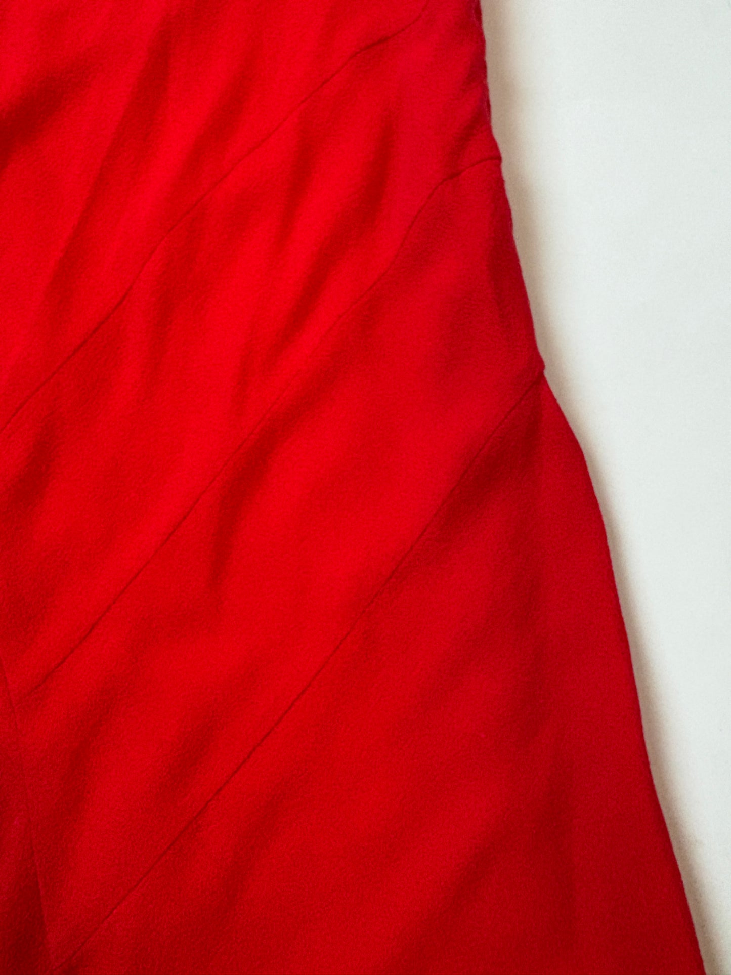 Joseph Red Crepe Skirt UK 12