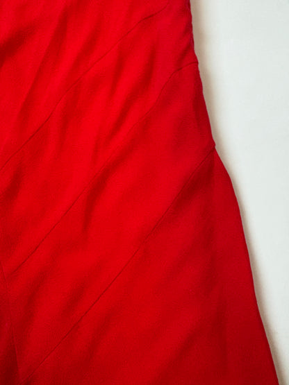 Joseph Red Crepe Skirt UK 12