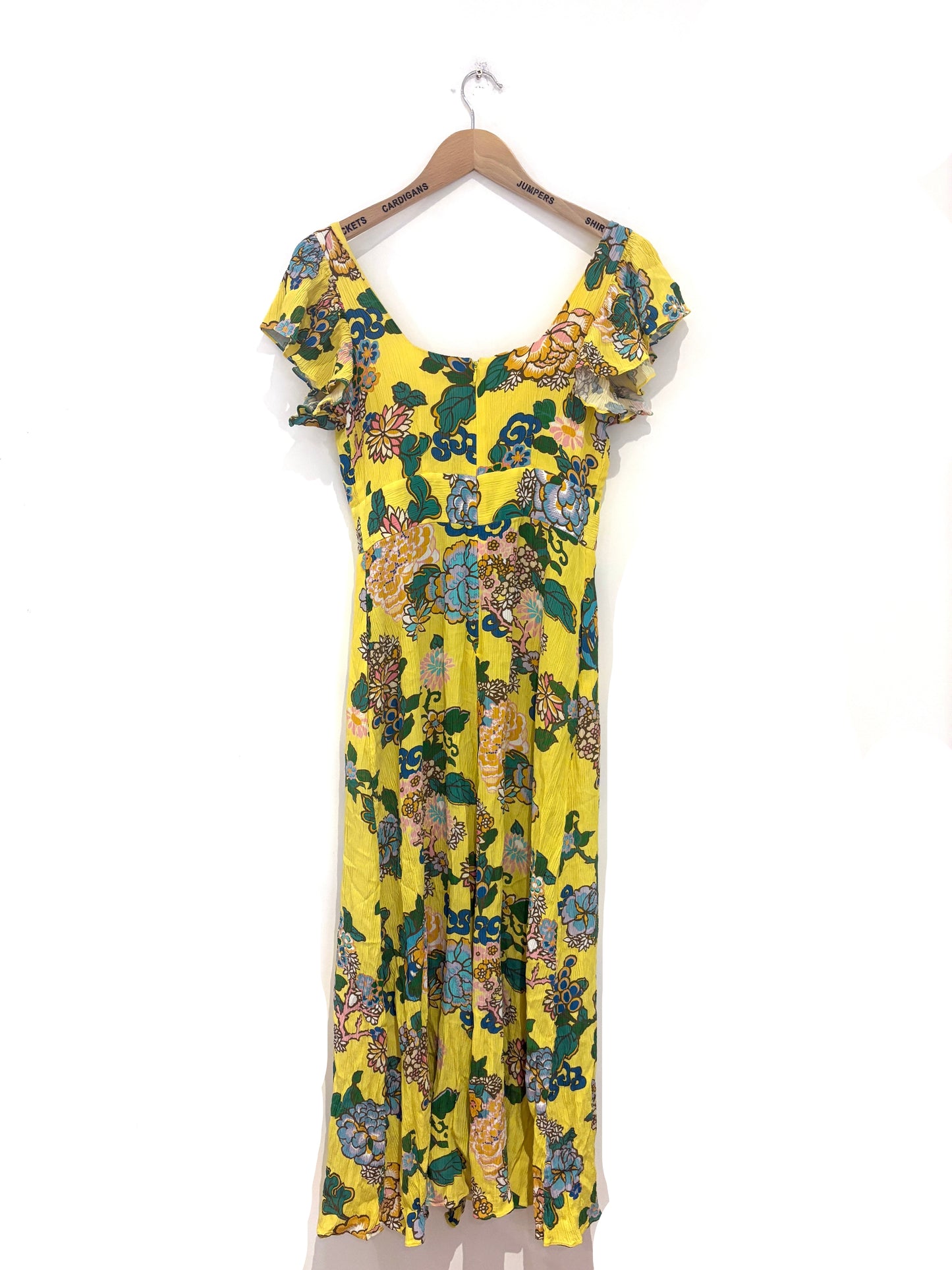 Kitri Yellow Floral Print Dress UK 10