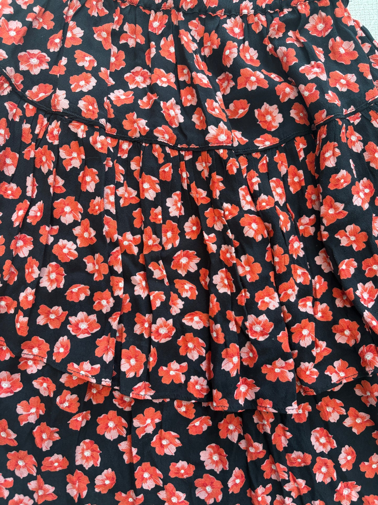 Ganni Floral Tiered Skirt UK 8