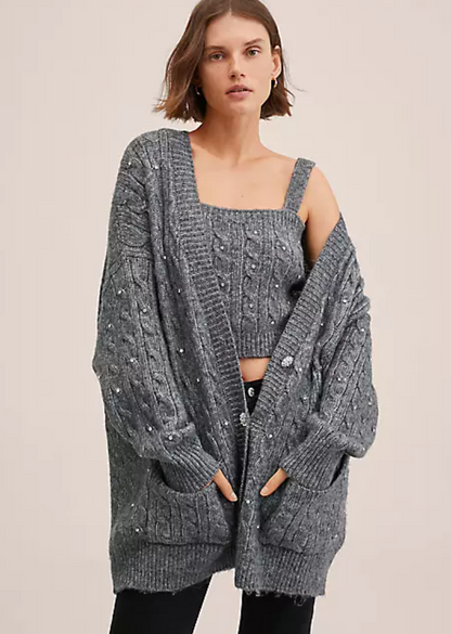Mango Oversized Cardigan & Top XS image 1