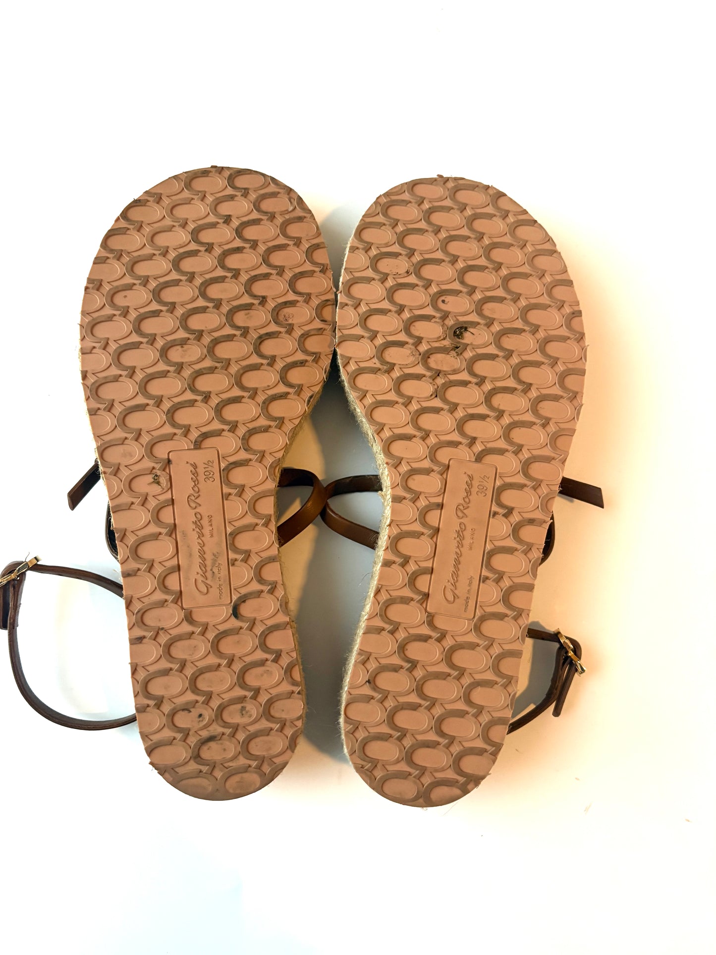 Gianvito Rossi Shanti Leather Beaded Espadrilles UK 6.5