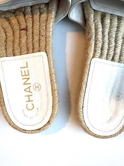Chanel White Slides UK 5