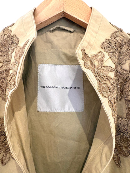 Ermanno Scervino Khaki Embroidered Jacket UK 8