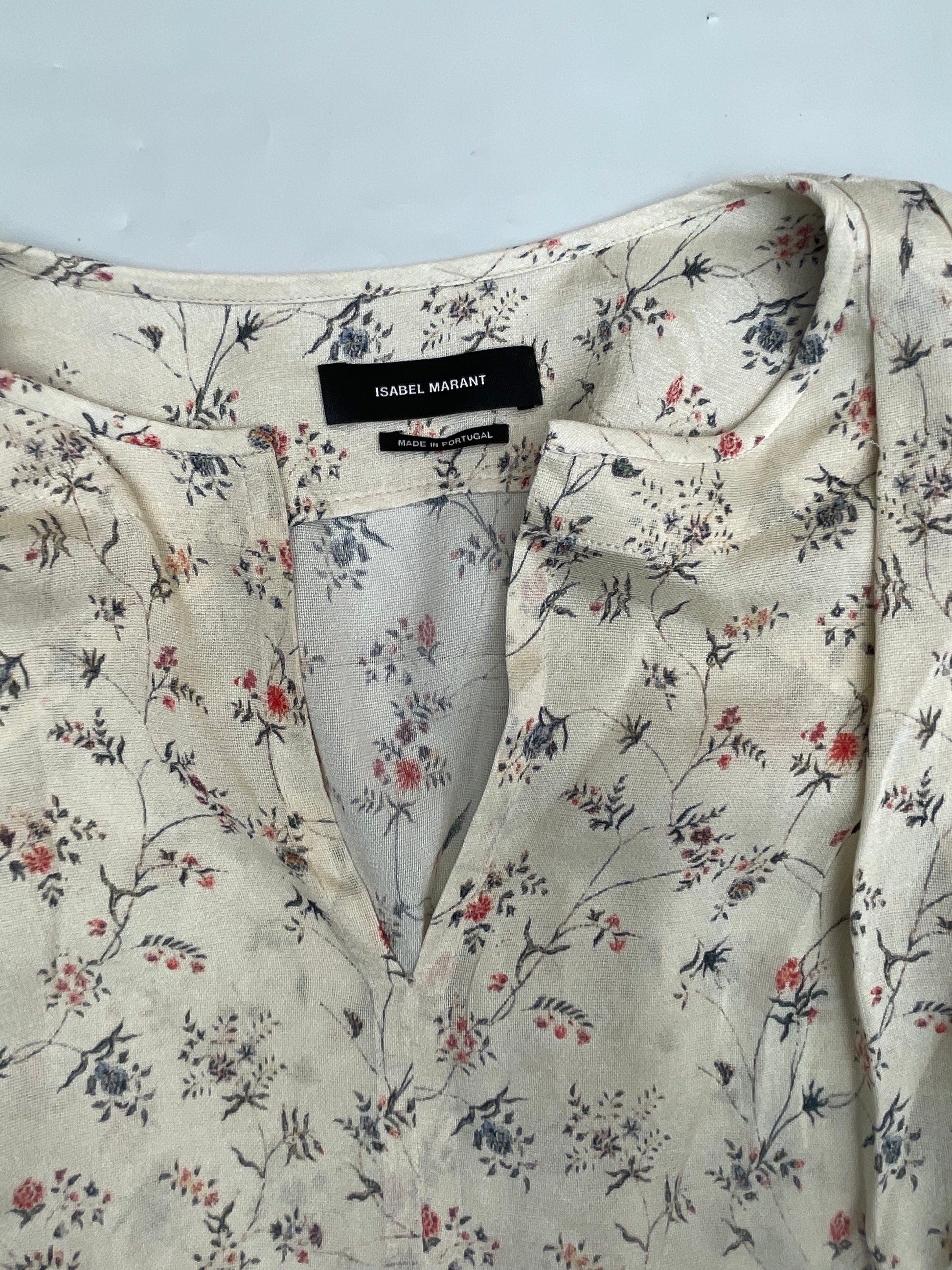 Isabel Marant Floral Silk Blouse UK 8 image 2