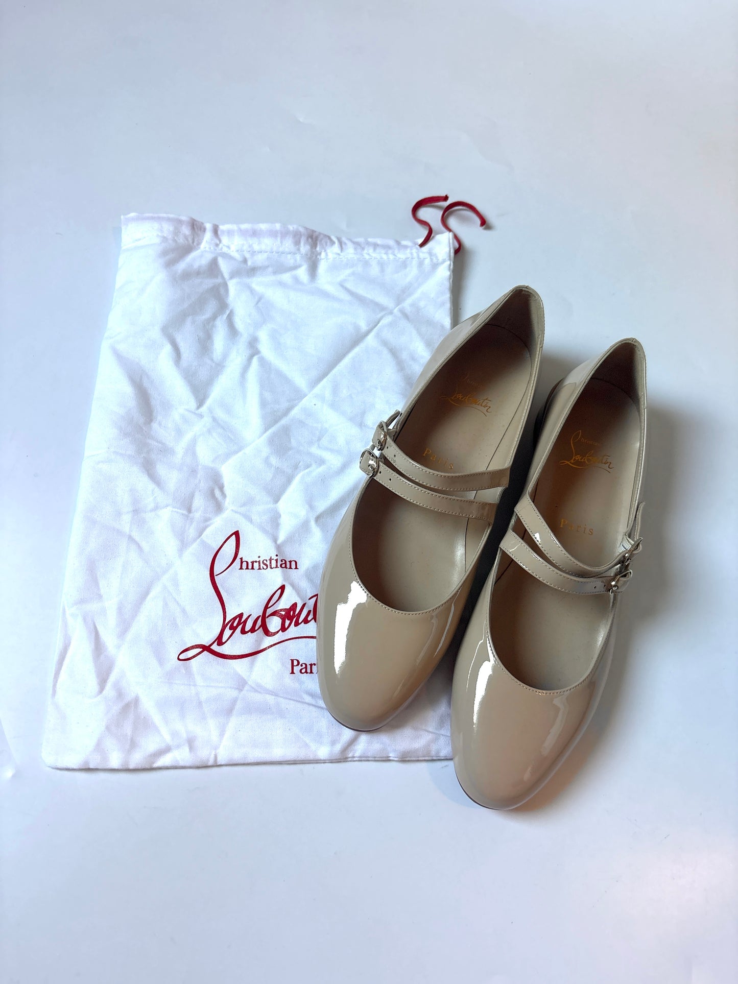 Christian Louboutin Sweet Jane Patent-Leather Flats UK 6.5