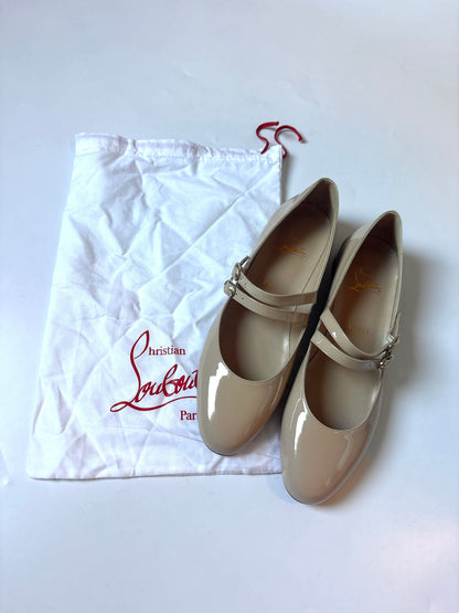 Christian Louboutin Sweet Jane Patent-Leather Flats UK 6.5