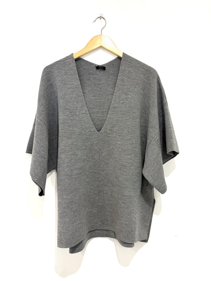 Joseph Merino Wool Grey Knitted Poncho M