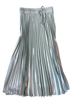 Marella Monochrome Green Pleat Skirt UK 8