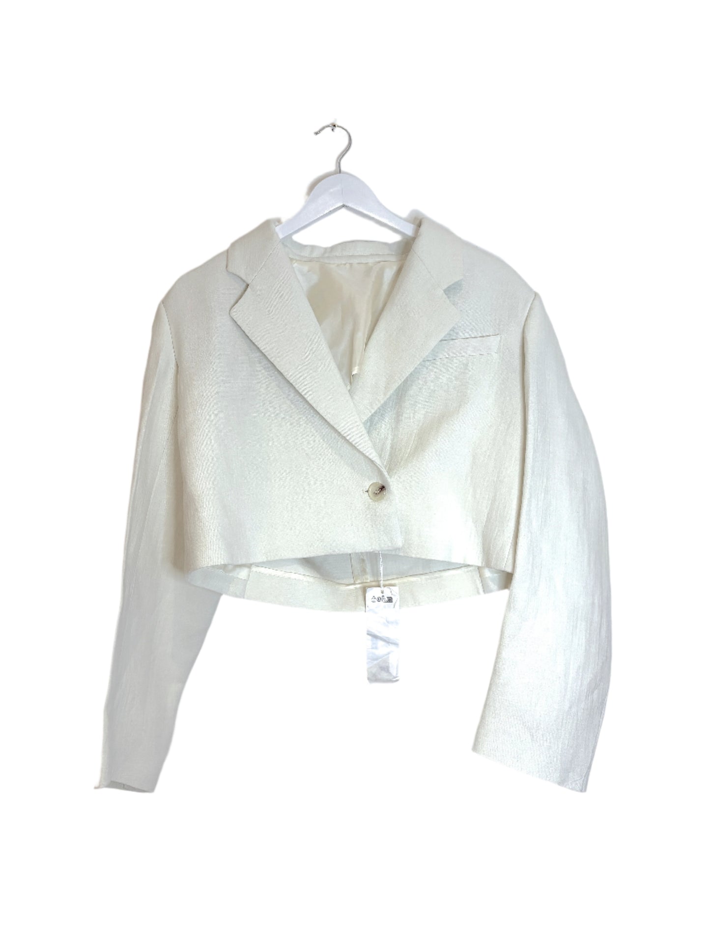 Arket Cropped White Jacket