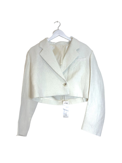 Arket Cropped White Jacket
