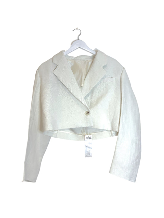 Arket Cropped White Jacket