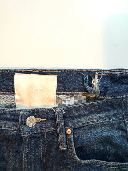 Mother High Waisted Rider Shift Sneak Jeans 25”