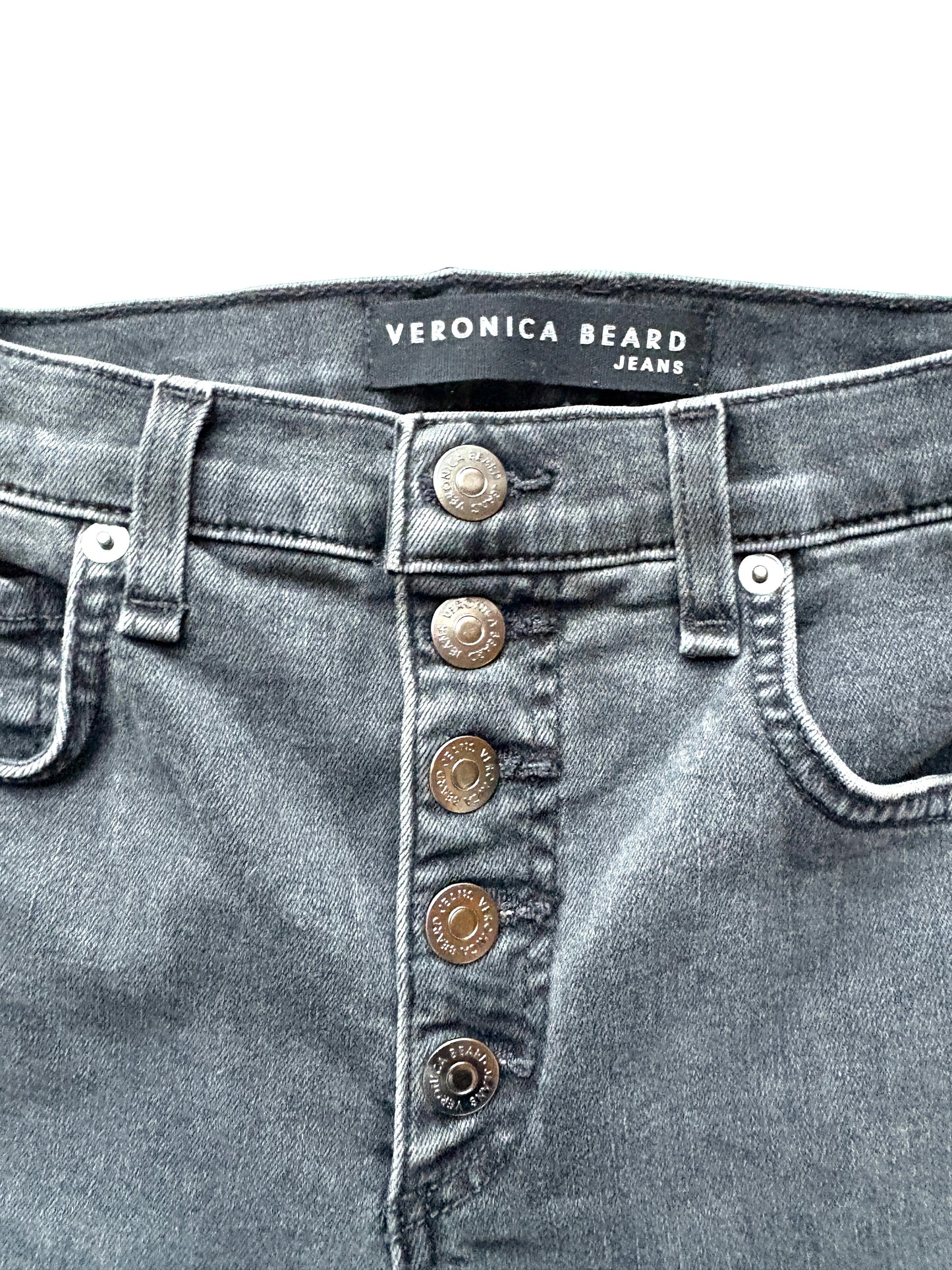 Veronica Beard Charcoal High Waisted Flare Jeans 25”