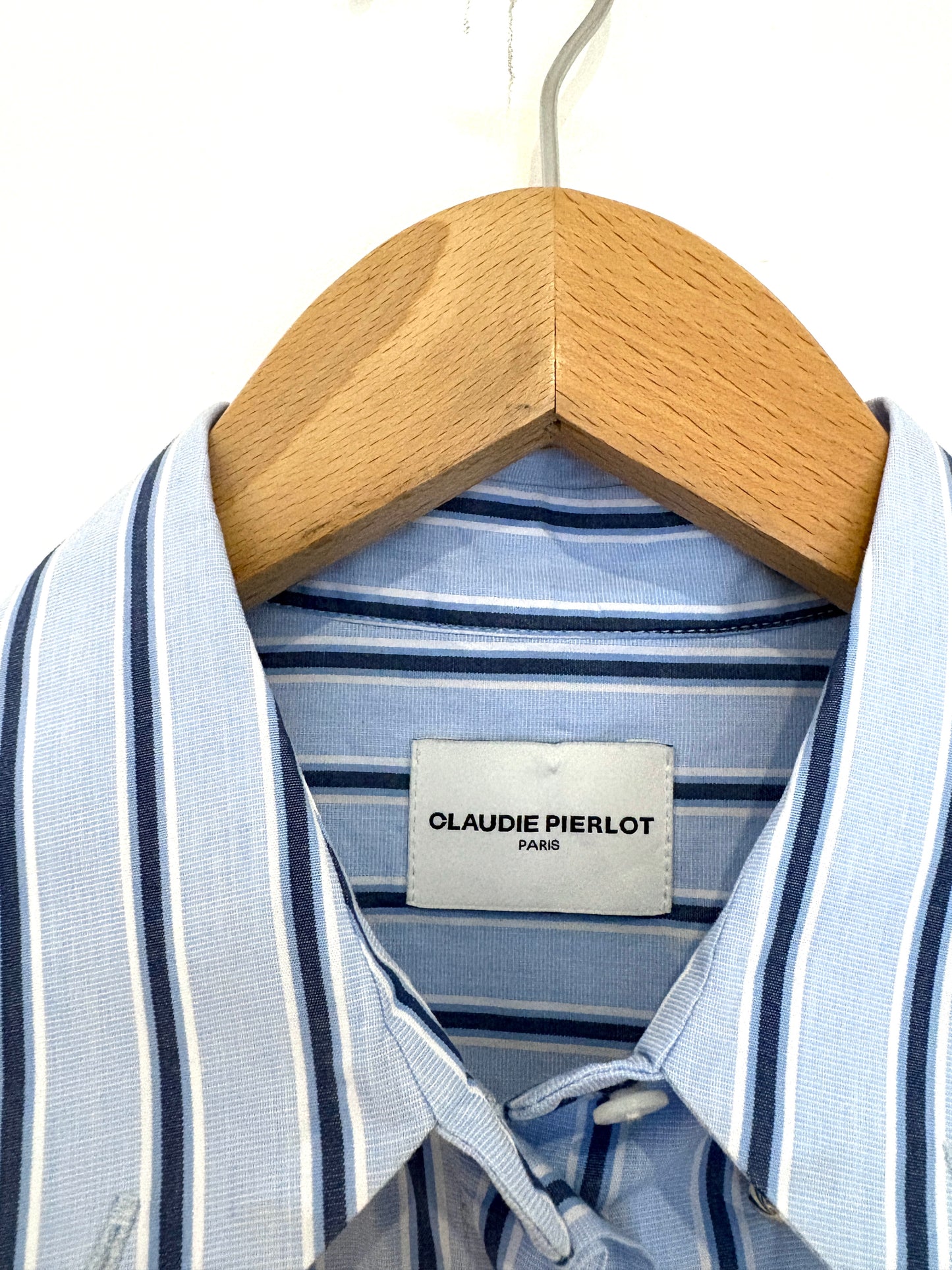 Claudie Pierlot Striped Cotton Shirt UK 6