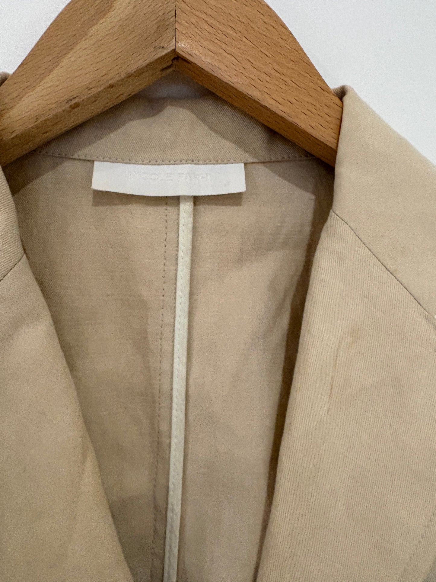 Nicole Farhi Linen & Cotton Beige Blazer Jacket UK 12