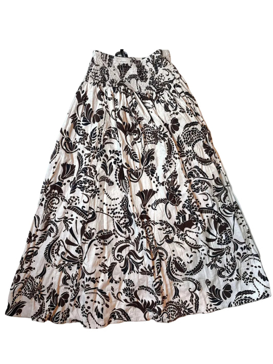 me+em print tiered maxi skirt