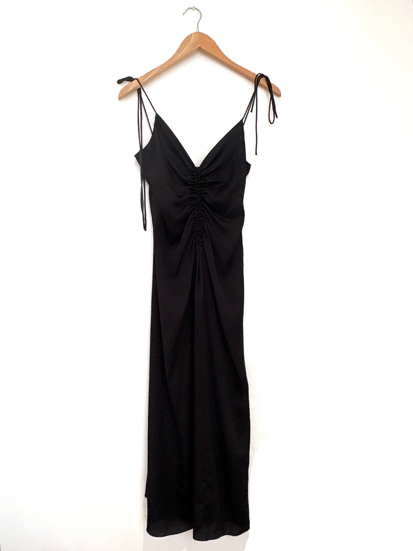 Sandro Ruched Silky Slip Dress