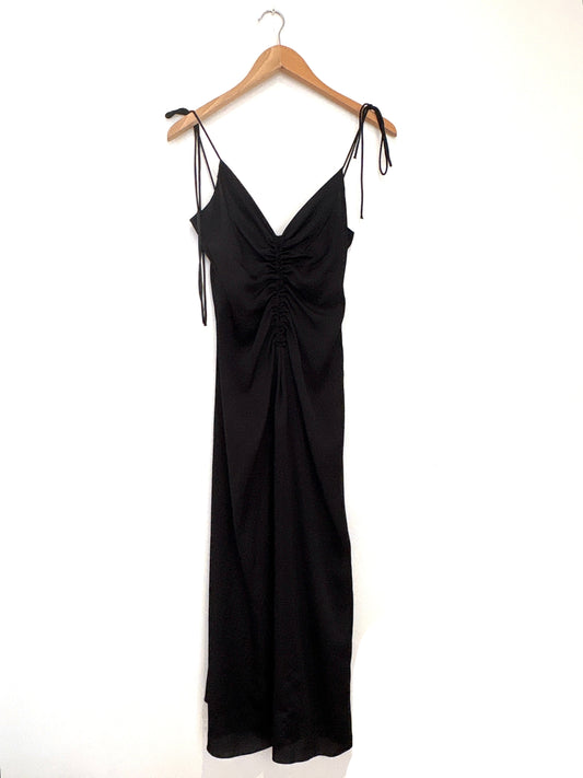 Sandro Ruched Silky Slip Dress