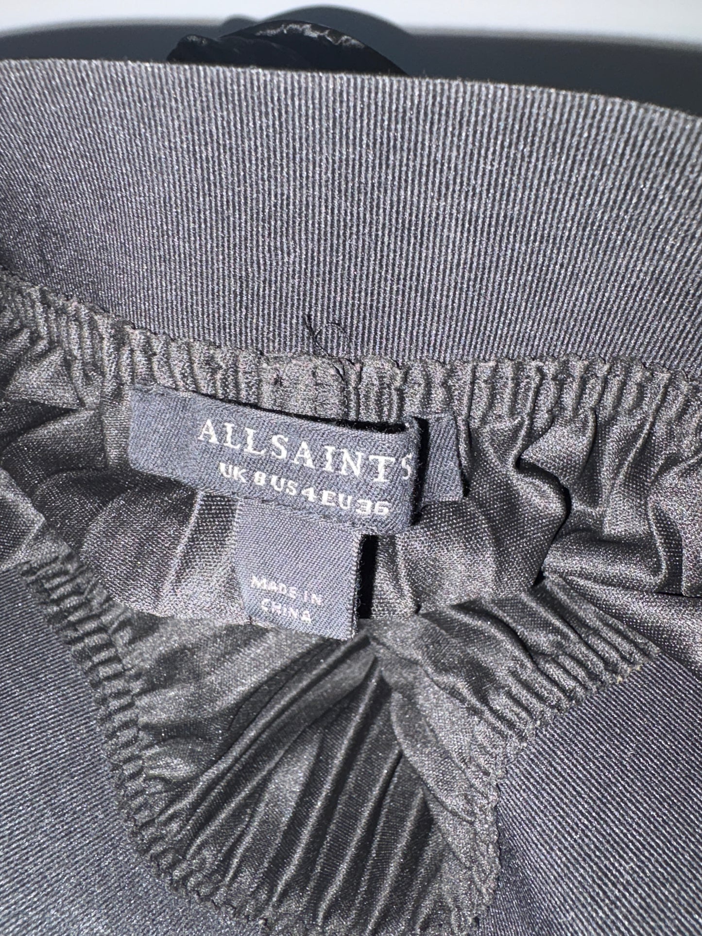 All Saints Asymmetric Pleat Skirt UK 8