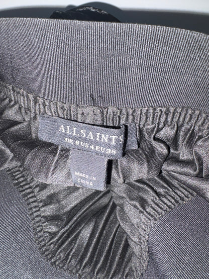 All Saints Asymmetric Pleat Skirt UK 8