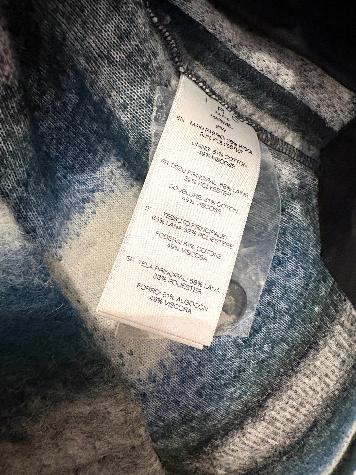 Iro Check Wool Shacket UK 8