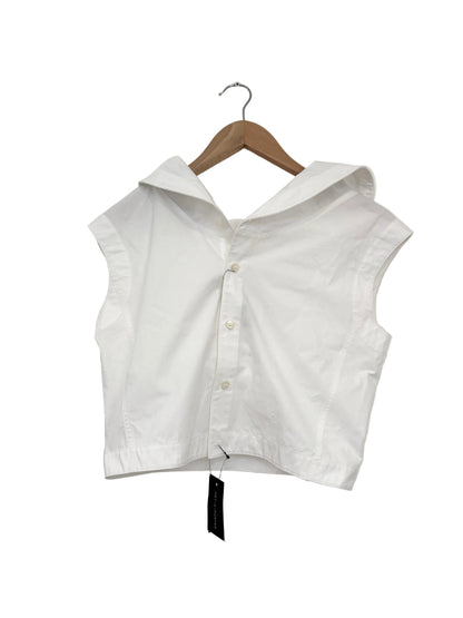 New With Tags Jacquemus White High Neck Cotton Top UK 8