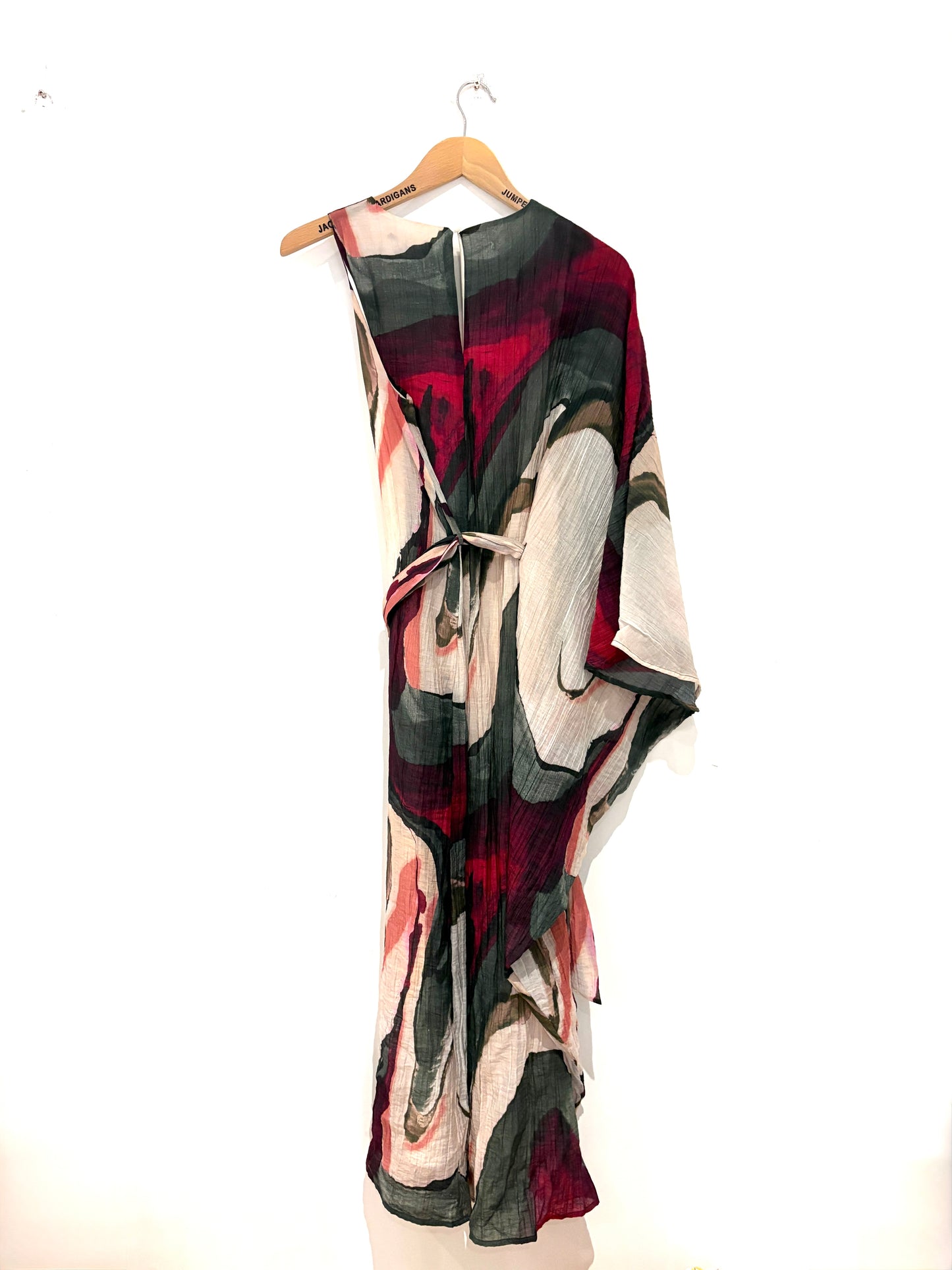 Zara Asymmetic Sleeve Print Dress XS