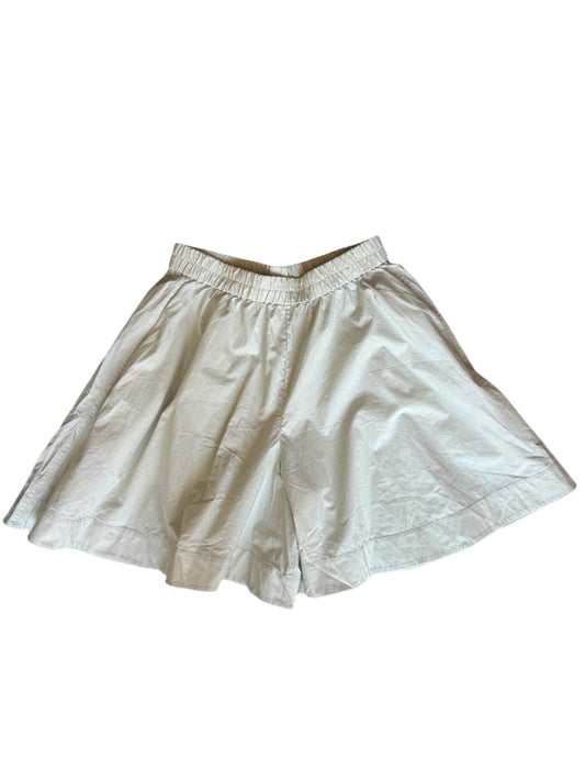 COS Wide Leg Light Green Cotton Shorts
