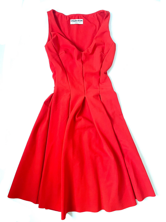 Chiara Boni Red Flare Dress