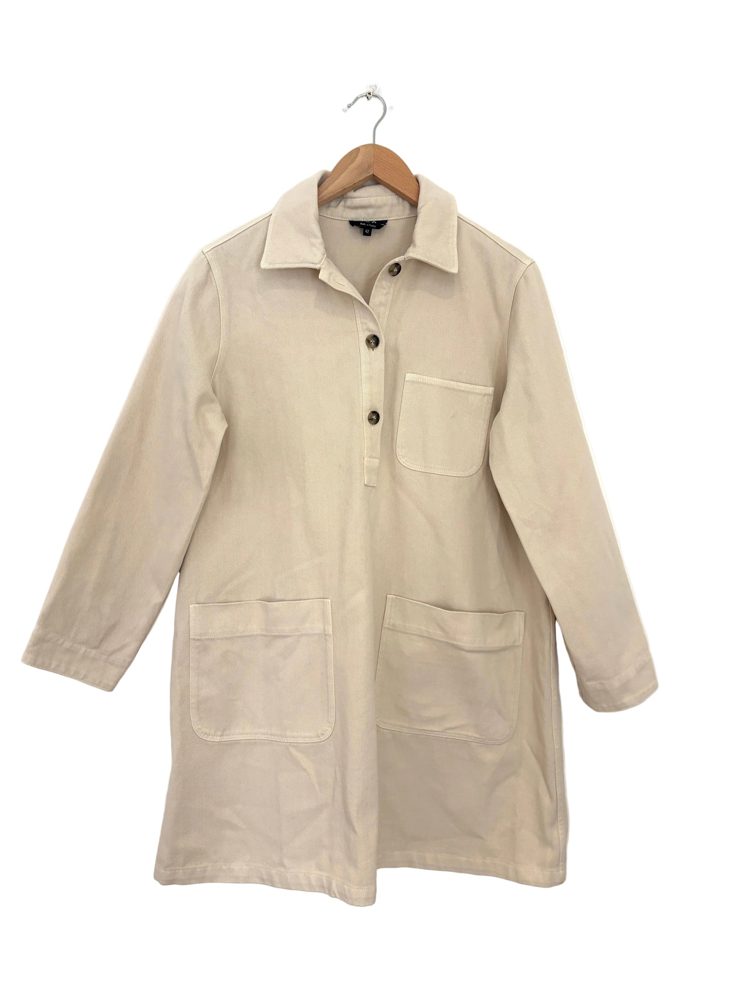 A.p.c Aurelia beige cotton dress