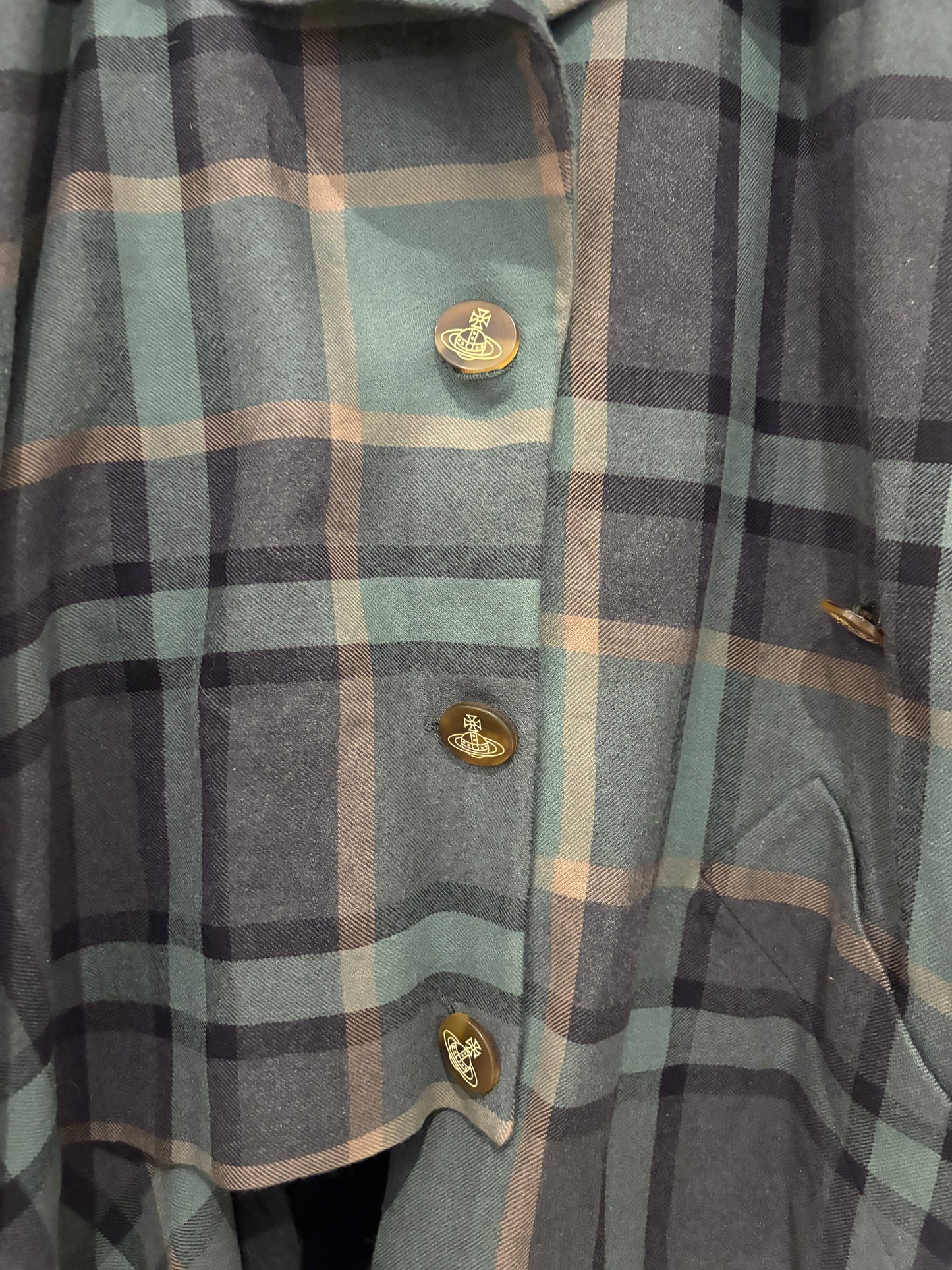 Vivienne Westwood Asymmetric Check Coat UK 12