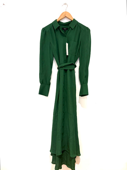 Me+Em Silk Green Belted Dress UK 10